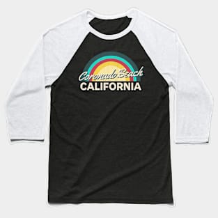 Coronado Beach California Vintage Sunset Baseball T-Shirt